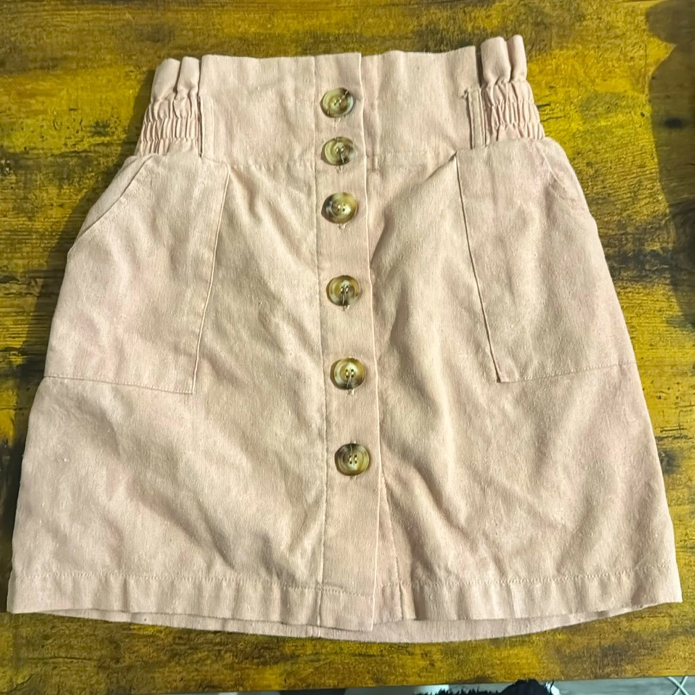 Dusty Pink button up skirt